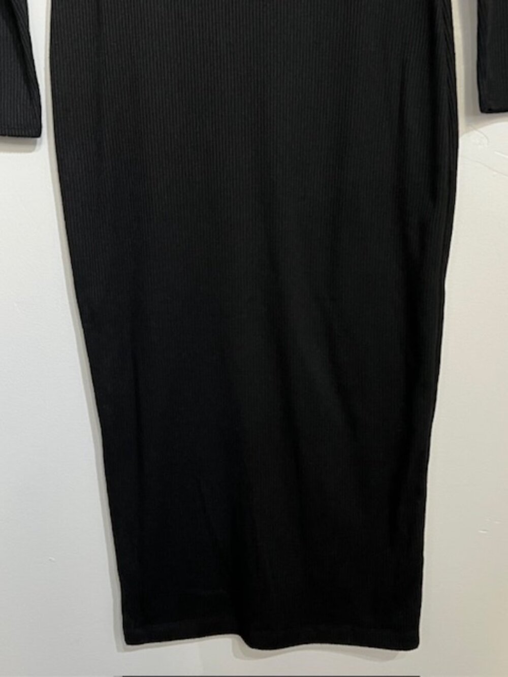 LILY STAR FAUX BUTTON-DOWN PULL-ON LONG SHIRT DRESS BLACK SIZE LARGE LONG SLEEVE - Picture 4 of 12
